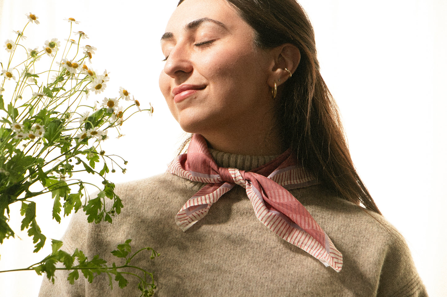 BLUSH STRIPE - BANDANA