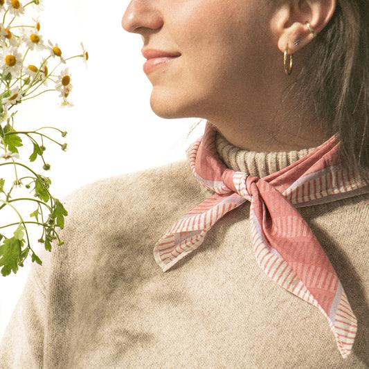 BLUSH STRIPE - BANDANA